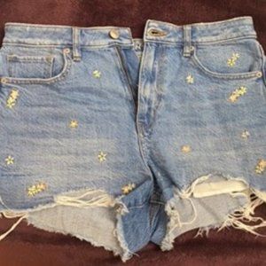 American Eagle Size 6 Stitched Flower Short-shorts